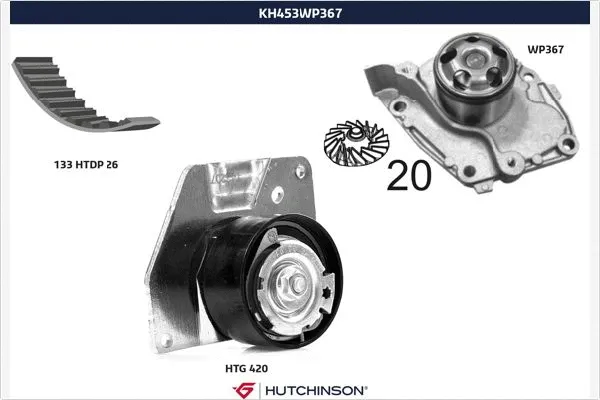 Water Pump & Timing Belt Kit (KH 453WP367)