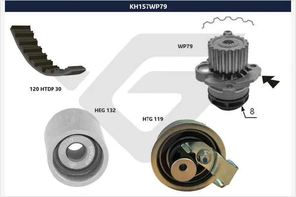 Water Pump & Timing Belt Kit (KH 157WP79)