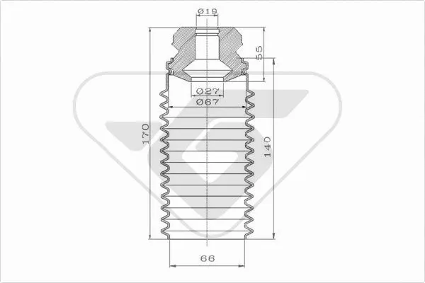 Dust Cover Kit, shock absorber (KP081)