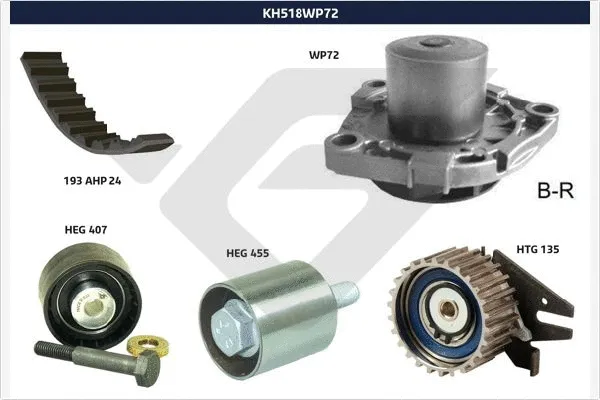 Water Pump & Timing Belt Kit (KH 518WP72)
