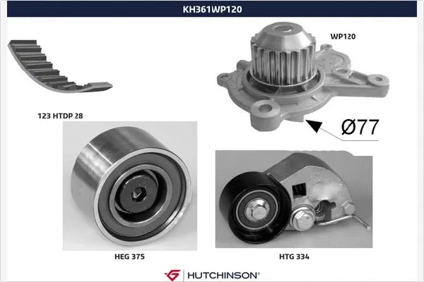 Water Pump & Timing Belt Kit (KH 361WP120)
