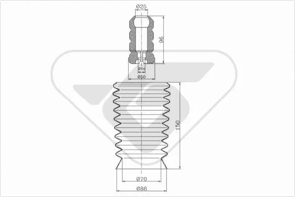Dust Cover Kit, shock absorber (KP071)