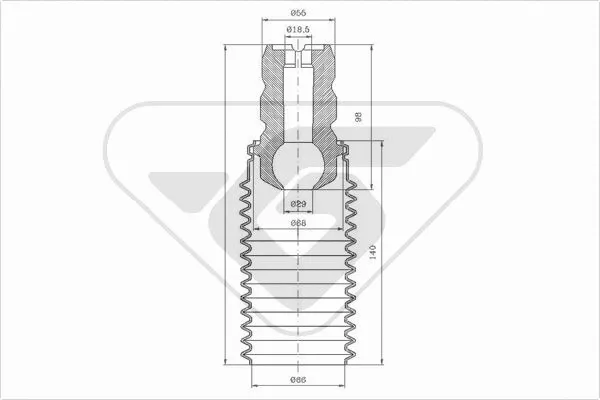 Dust Cover Kit, shock absorber (KP054)