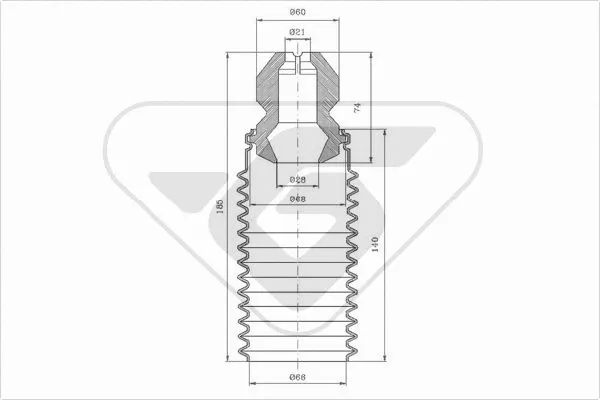 Dust Cover Kit, shock absorber (KP058)