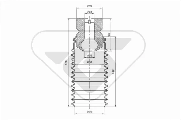 Dust Cover Kit, shock absorber (KP056)