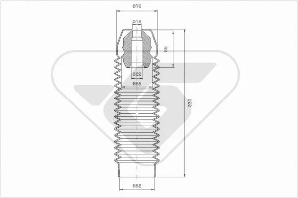 Dust Cover Kit, shock absorber (KP091)