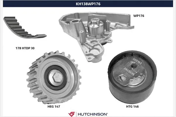 Water Pump & Timing Belt Kit (KH 138WP176)