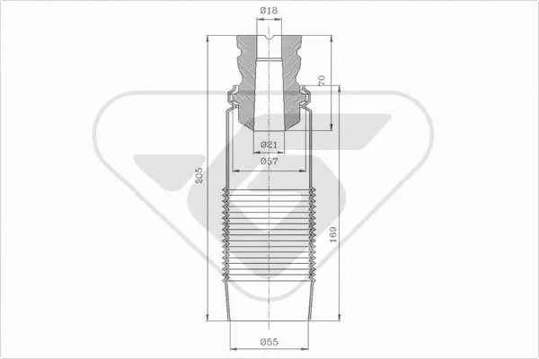 Dust Cover Kit, shock absorber (KP065)