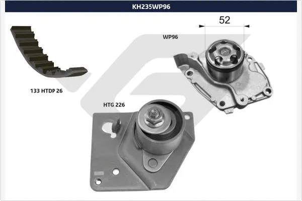 Water Pump & Timing Belt Kit (KH 235WP96)