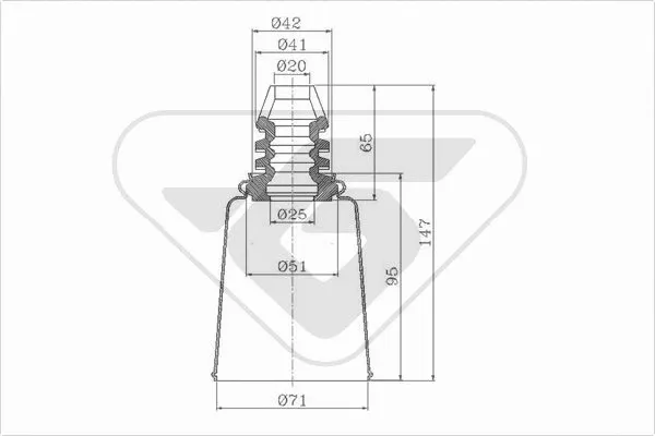 Dust Cover Kit, shock absorber (KP003)