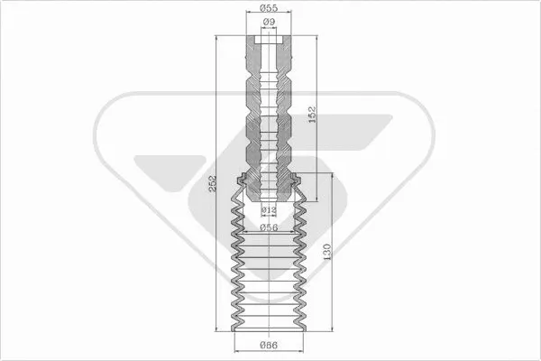 Dust Cover Kit, shock absorber (KP062)