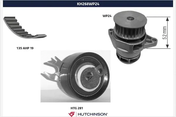 Water Pump & Timing Belt Kit (KH 268WP24)