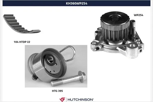 Water Pump & Timing Belt Kit (KH 360WP254)