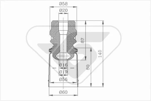 Dust Cover Kit, shock absorber (KP097)