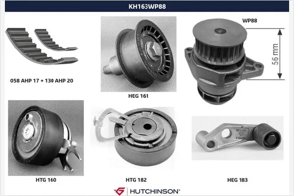 Water Pump & Timing Belt Kit (KH 163WP88)