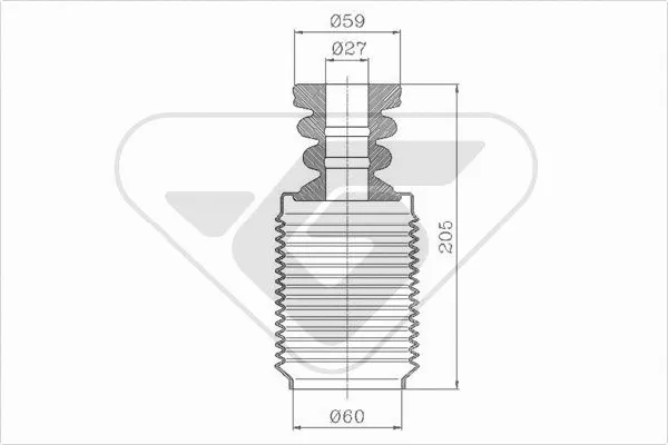 Dust Cover Kit, shock absorber (KP100)