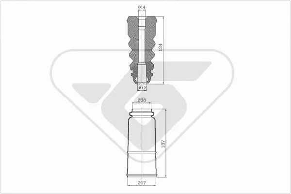 Dust Cover Kit, shock absorber (KP106)