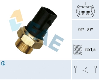 Temperature Switch, radiator fan (37220)