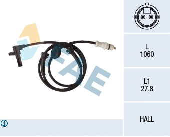 Sensor, wheel speed (78253)