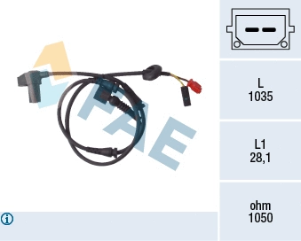 Sensor, wheel speed (78100)