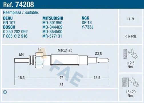 Glow Plug (74208)