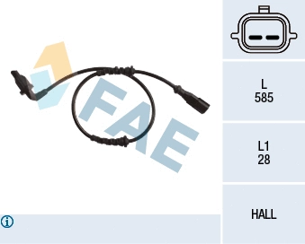 Sensor, wheel speed (78220)