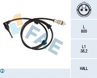 Sensor, wheel speed (78243)