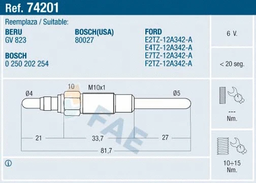 Glow Plug (74201)