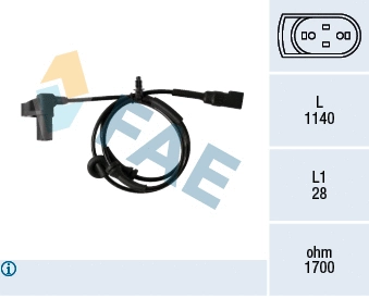 Sensor, wheel speed (78345)