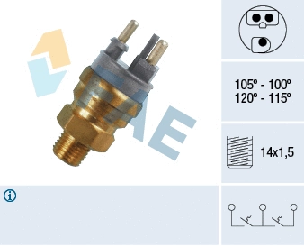 Temperature Switch, radiator fan (38140)