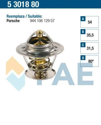 Thermostat, coolant (5301880)