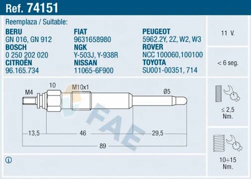 Glow Plug (74151)