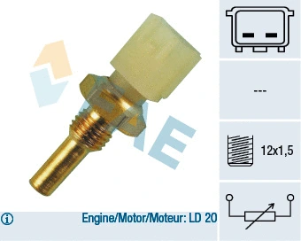 Sensor, coolant temperature (33040)