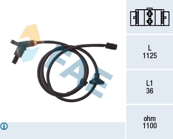 Sensor, wheel speed (78001)
