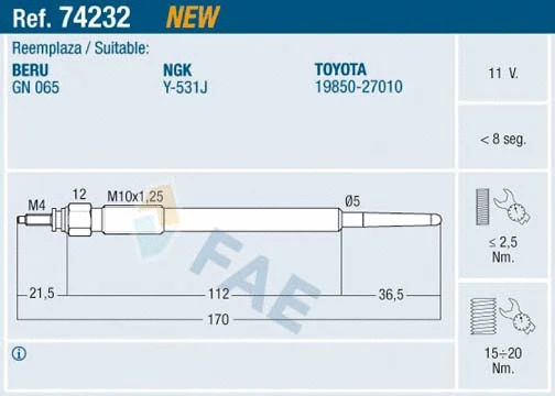 Glow Plug (74232)