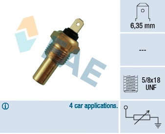 Sensor, coolant temperature (31210)
