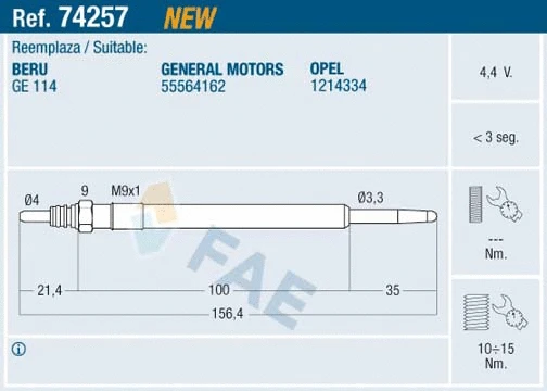 Glow Plug (74257)