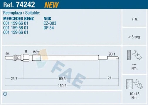 Glow Plug (74242)