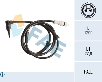 Sensor, wheel speed (78251)