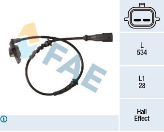 Sensor, wheel speed (78360)