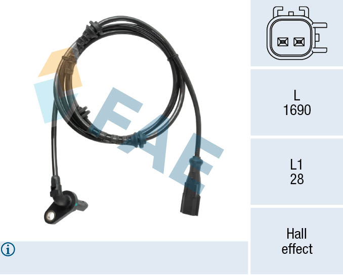 Sensor, wheel speed (78598)