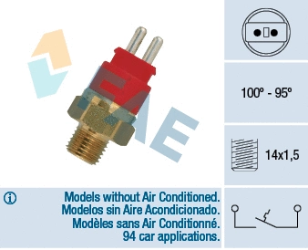 Temperature Switch, radiator fan (36250)