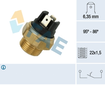Temperature Switch, radiator fan (37330)