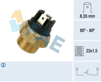 Temperature Switch, radiator fan (37390)