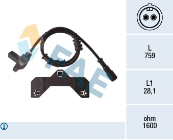 Sensor, wheel speed (78508)