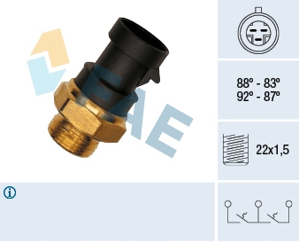 Temperature Switch, radiator fan (37900)