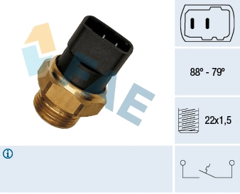 Temperature Switch, radiator fan (37270)