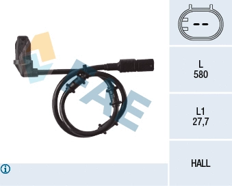 Sensor, wheel speed (78135)