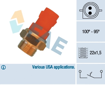 Temperature Switch, radiator fan (36340)