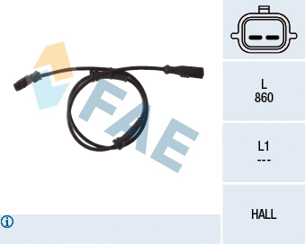 Sensor, wheel speed (78120)